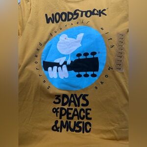 Woodstock Graphic Tee in Mustard Yellow